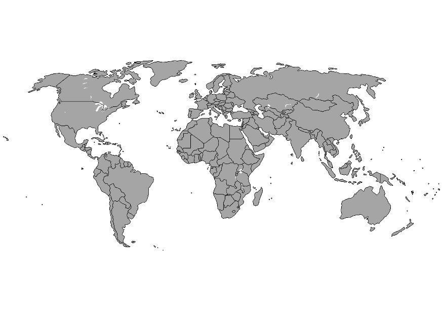 mapa-mAºndi com as fronteiras Página para colorir mapa-mAºndi com as fronteiras