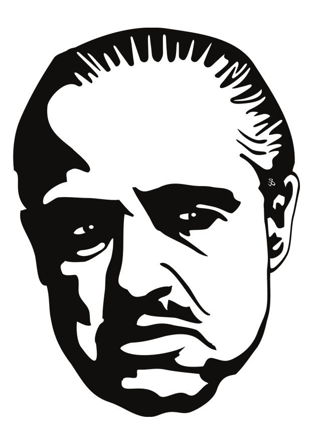 marlon brando Página para colorir marlon brando