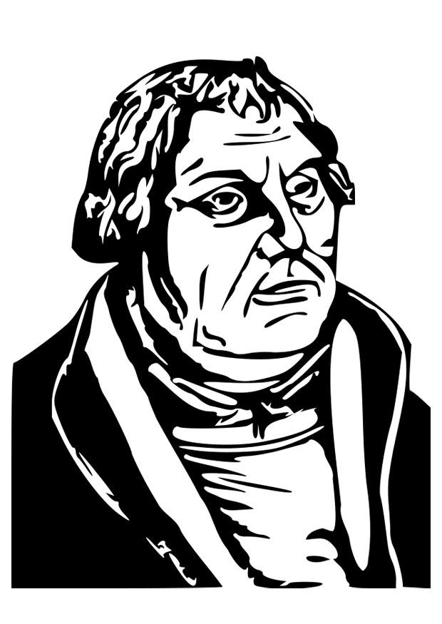 martin luther Página para colorir martin luther