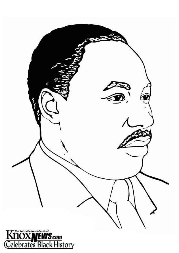 Página para colorir martin luther king jr
