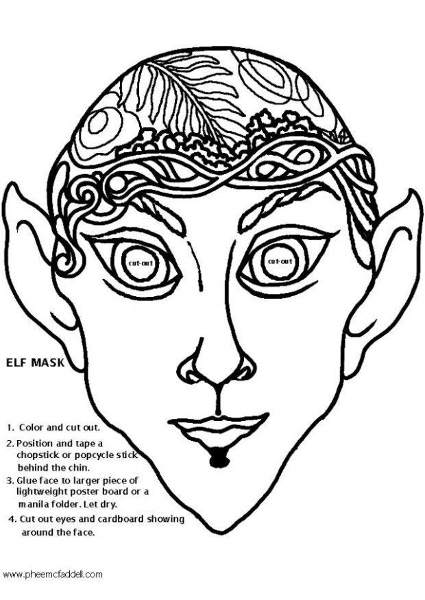 mA¡scara de elfo Artesanato mA¡scara de elfo