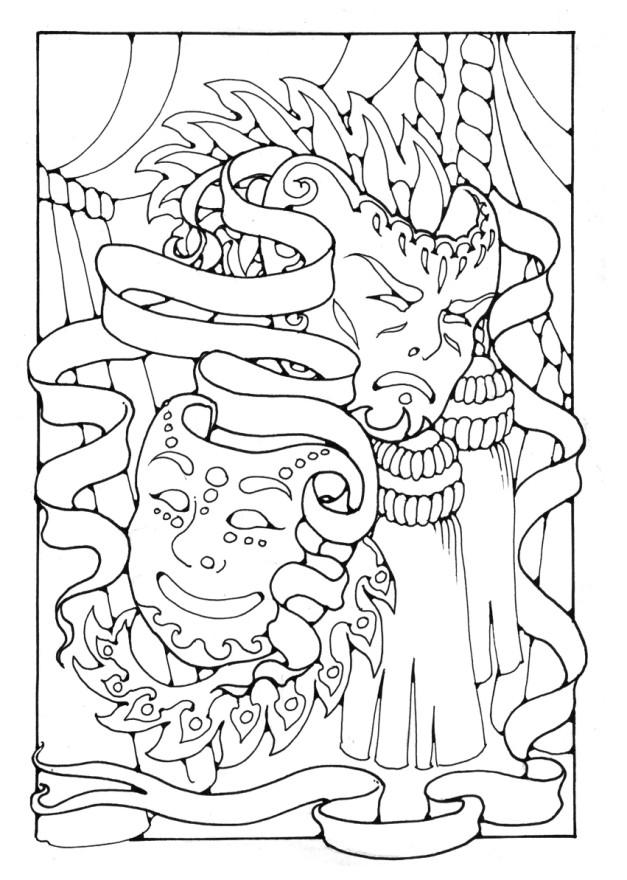 Página para colorir mA¡scaras