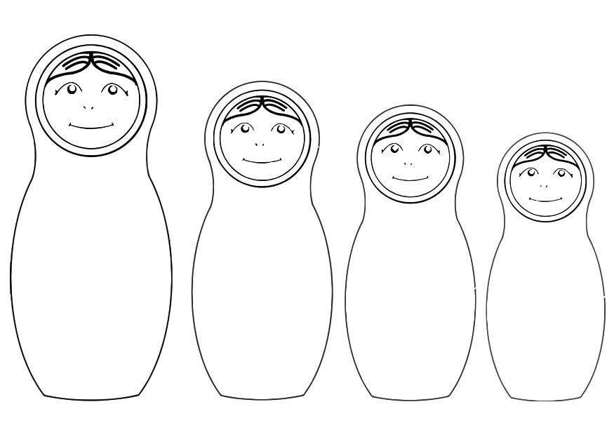 matryoshkas Página para colorir matryoshkas