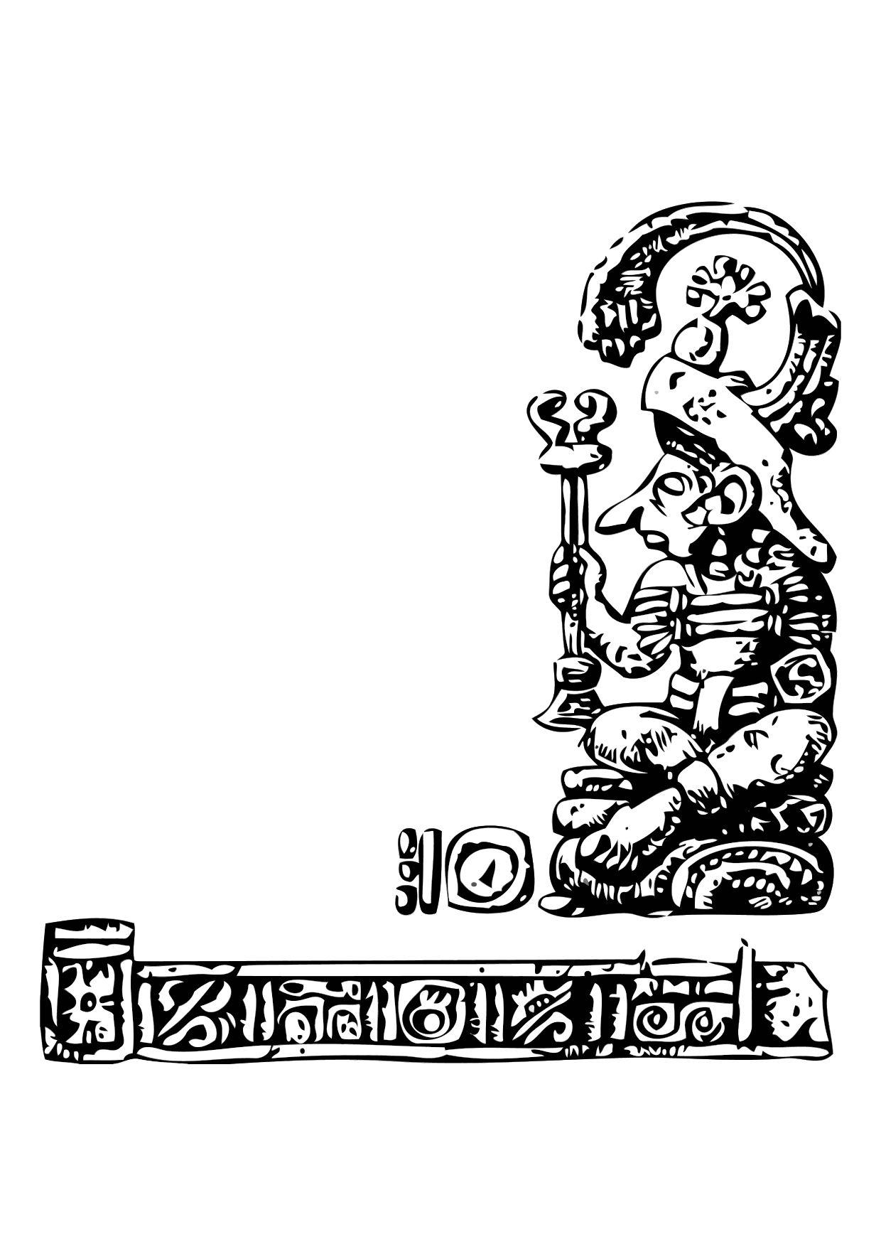 Página para colorir maya