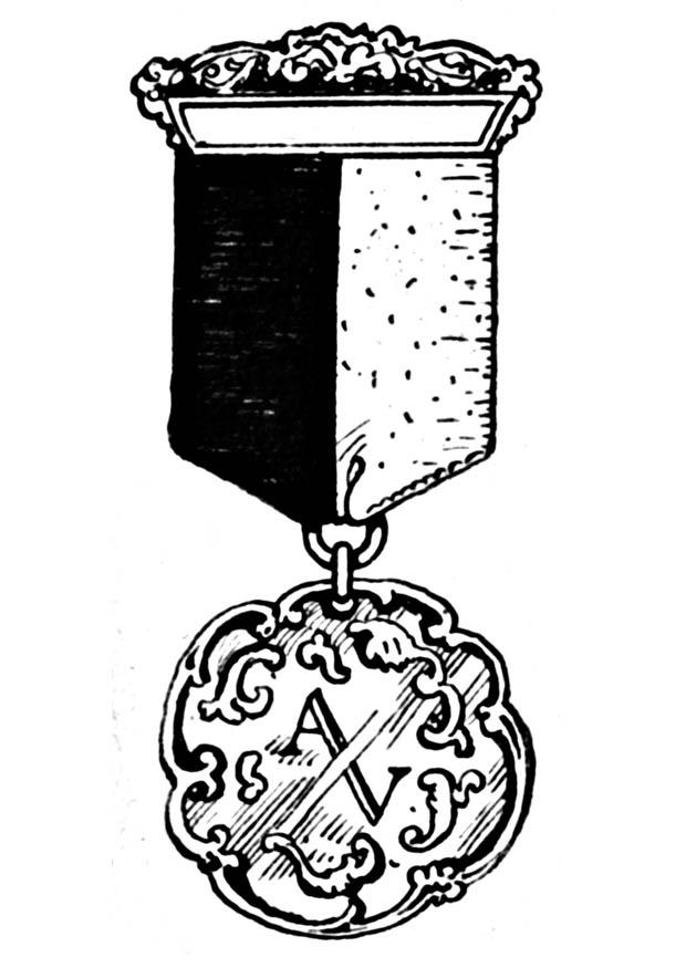 medalha Página para colorir medalha