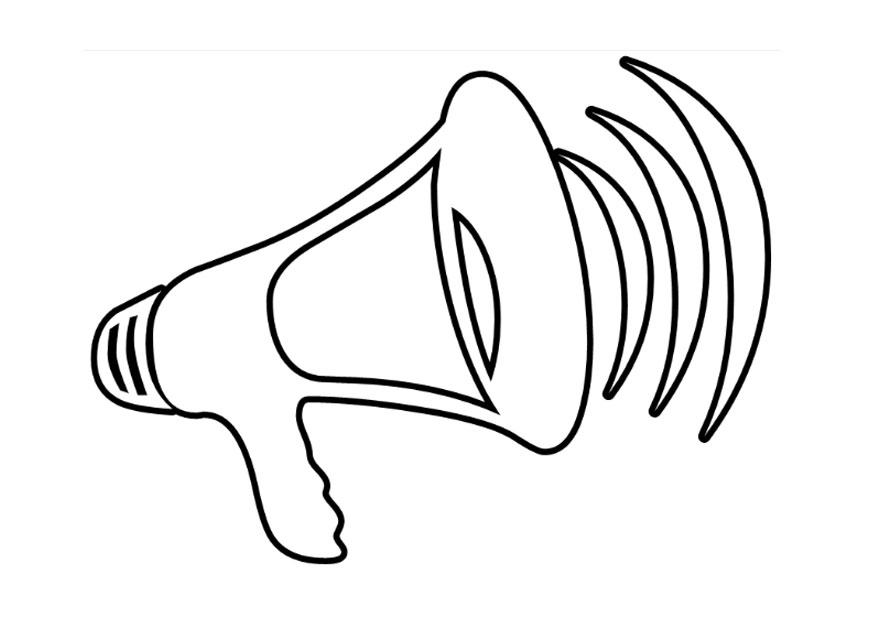 megafone Página para colorir megafone