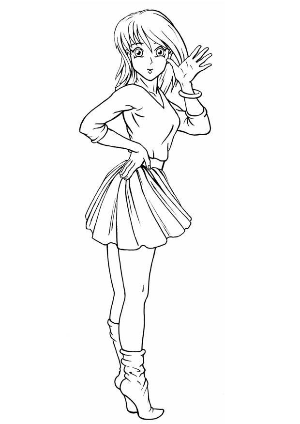 menina Página para colorir menina
