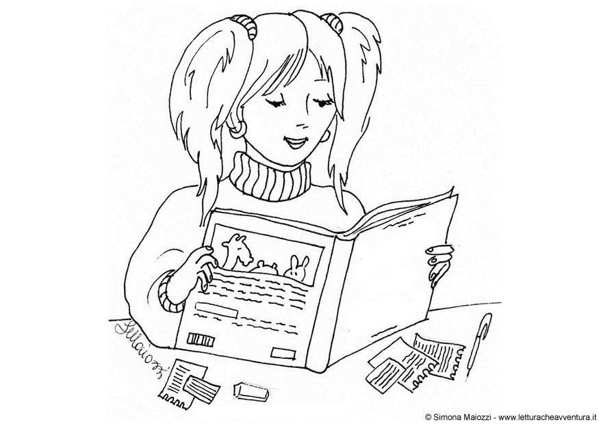 menina Página para colorir menina