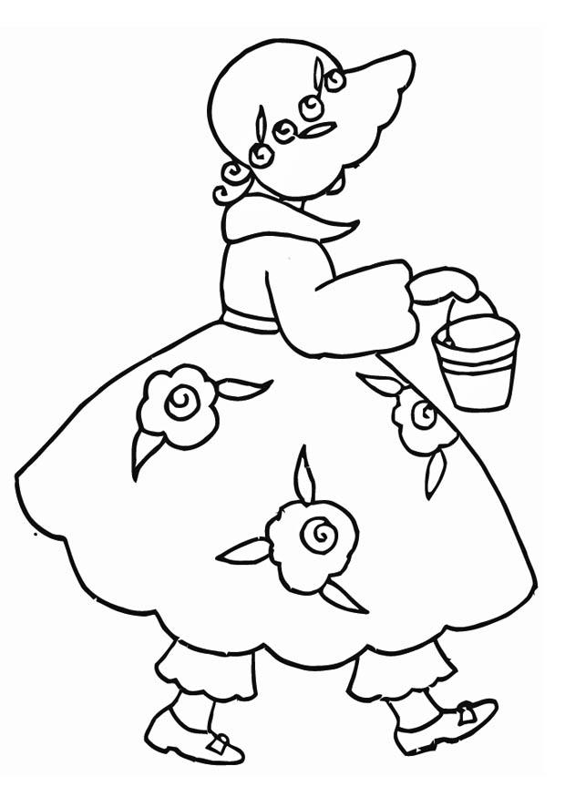 menina Página para colorir menina