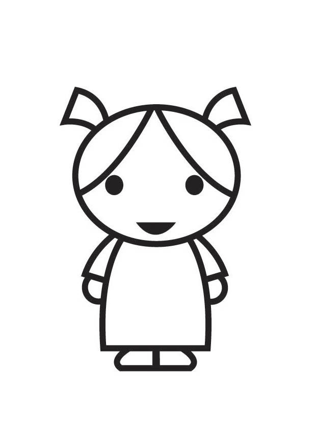 menina Página para colorir menina
