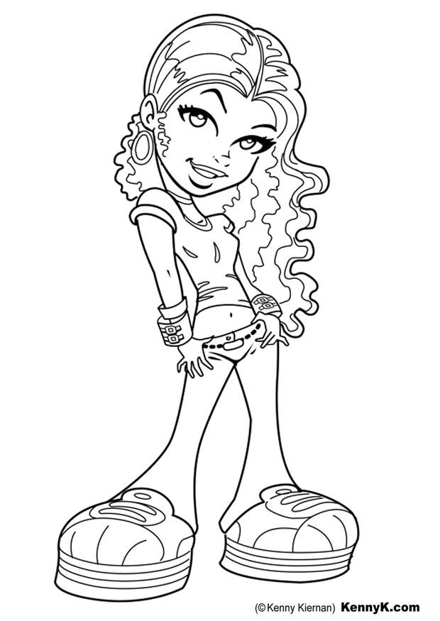 menina Página para colorir menina