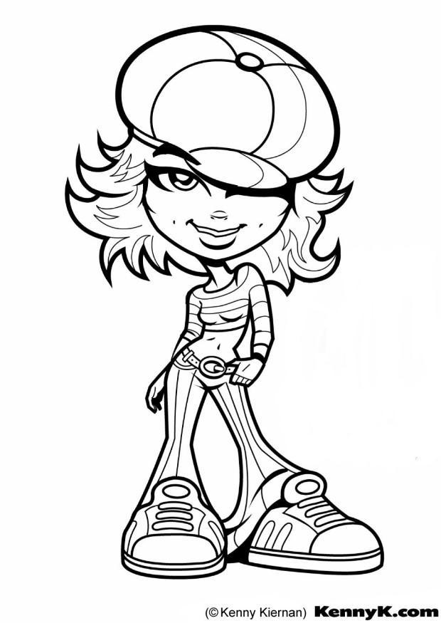 menina Página para colorir menina