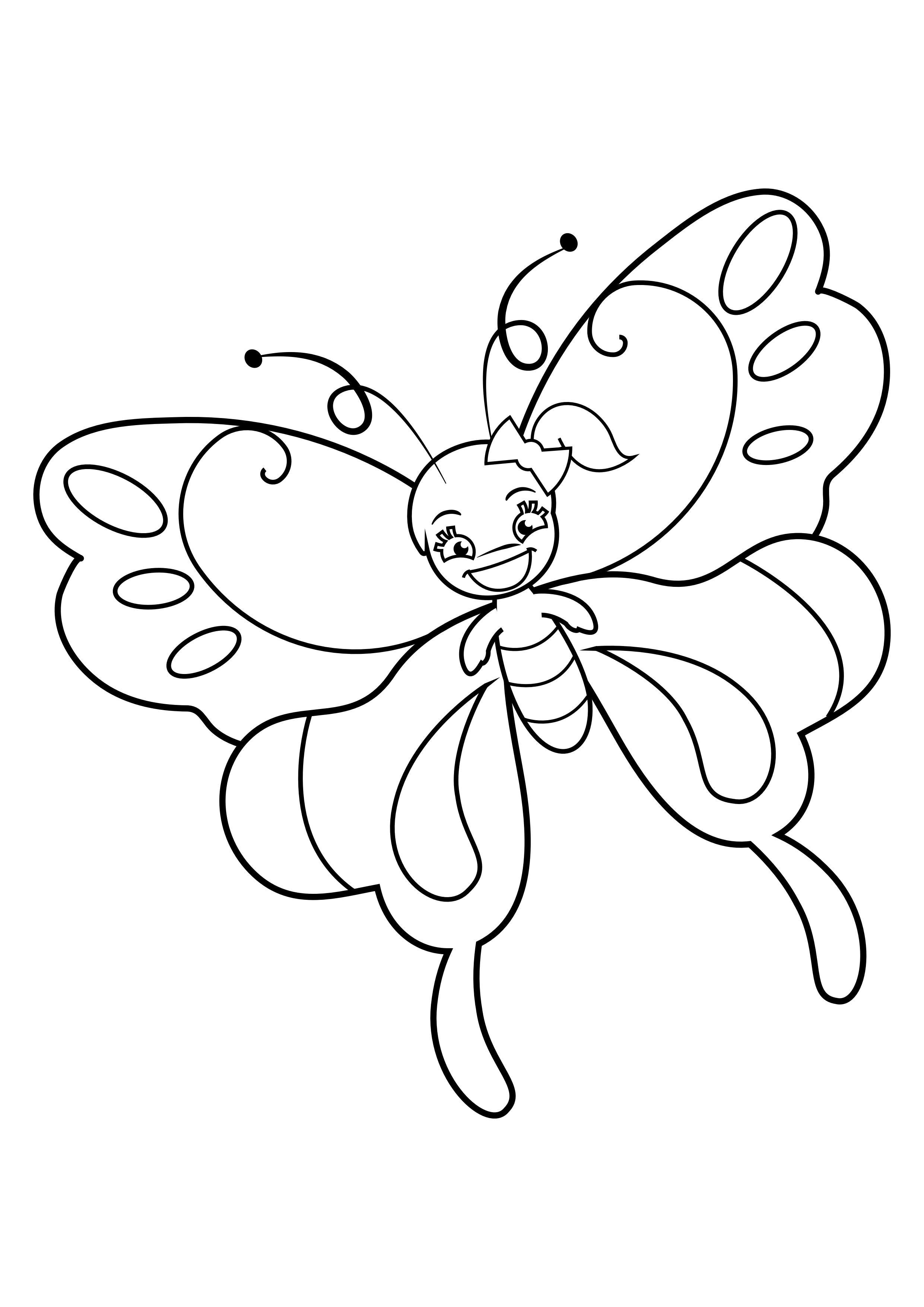 menina borboleta Página para colorir menina borboleta