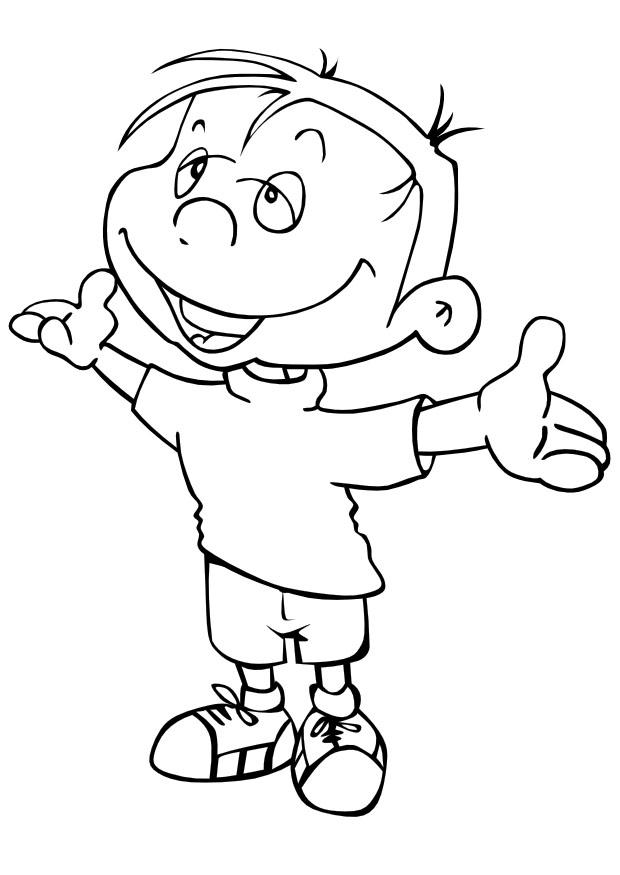 menino Página para colorir menino