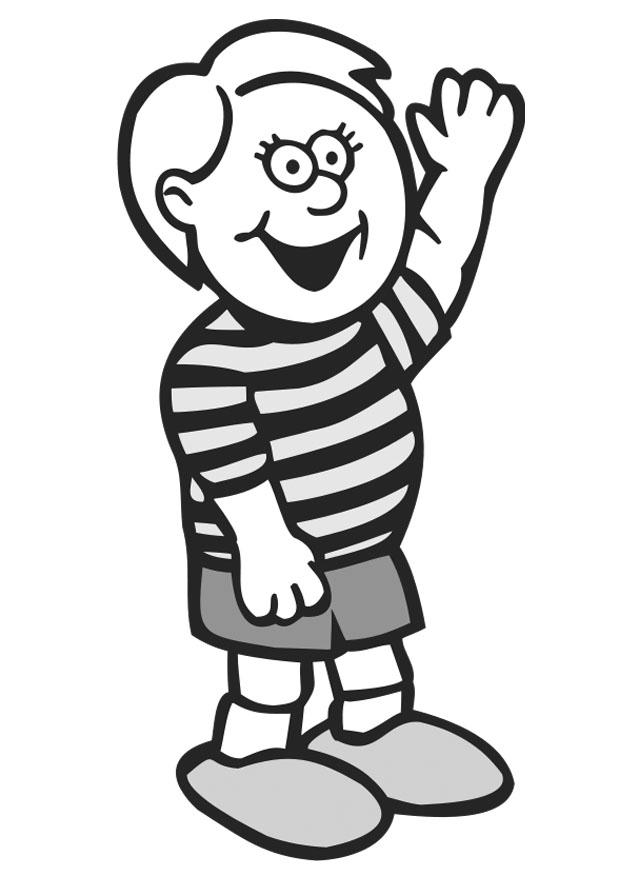 menino Página para colorir menino