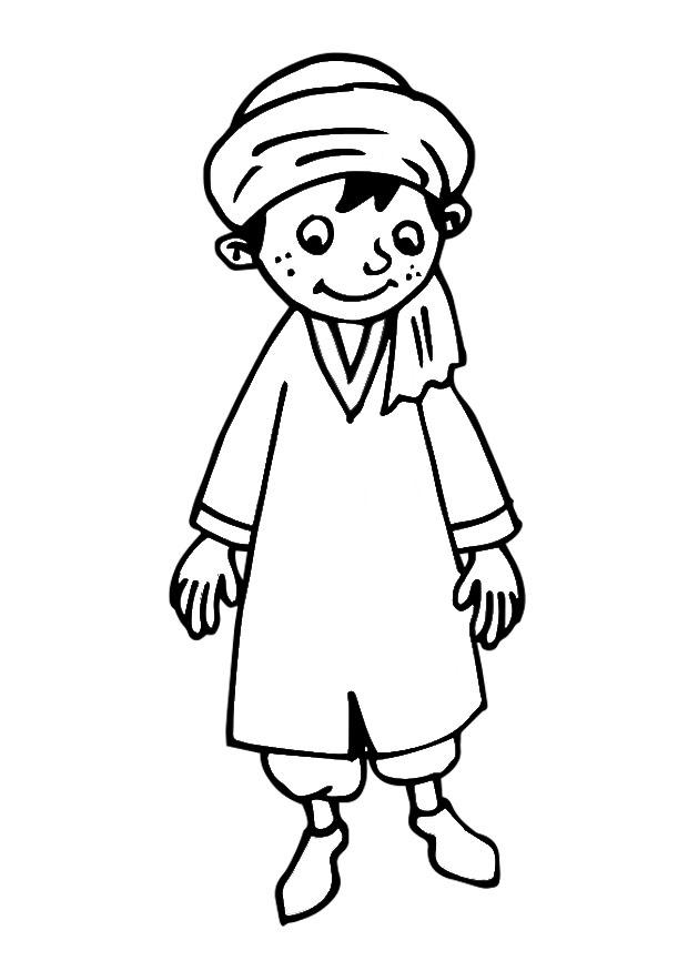 menino Página para colorir menino