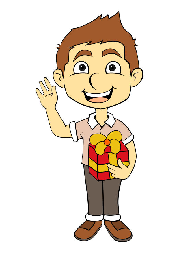 menino com um presente imagem menino com um presente