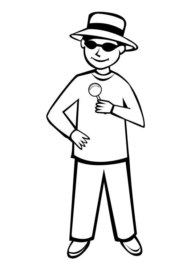 menino espiA£o Página para colorir menino espiA£o