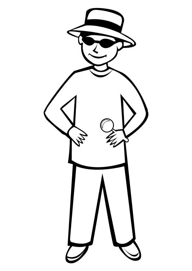 menino espiA£o Página para colorir menino espiA£o