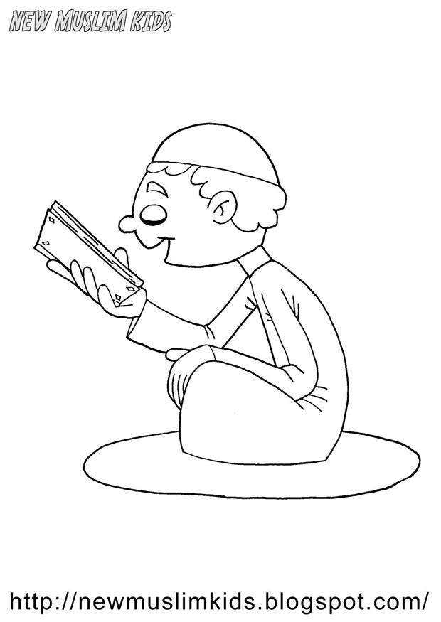 menino muA§ulmano Página para colorir menino muA§ulmano