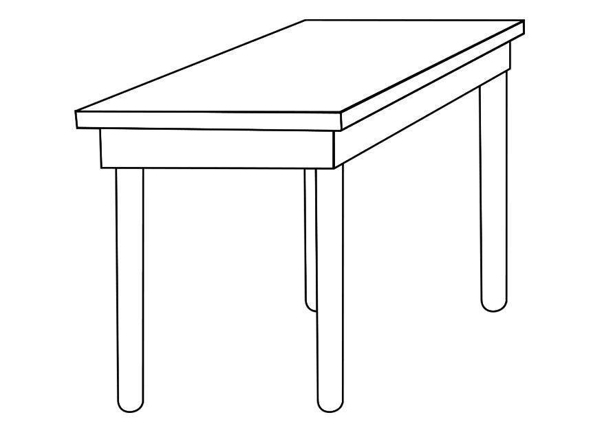 mesa Página para colorir mesa