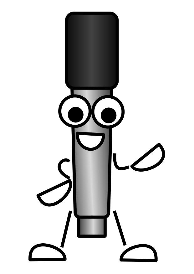 microfone Página para colorir microfone