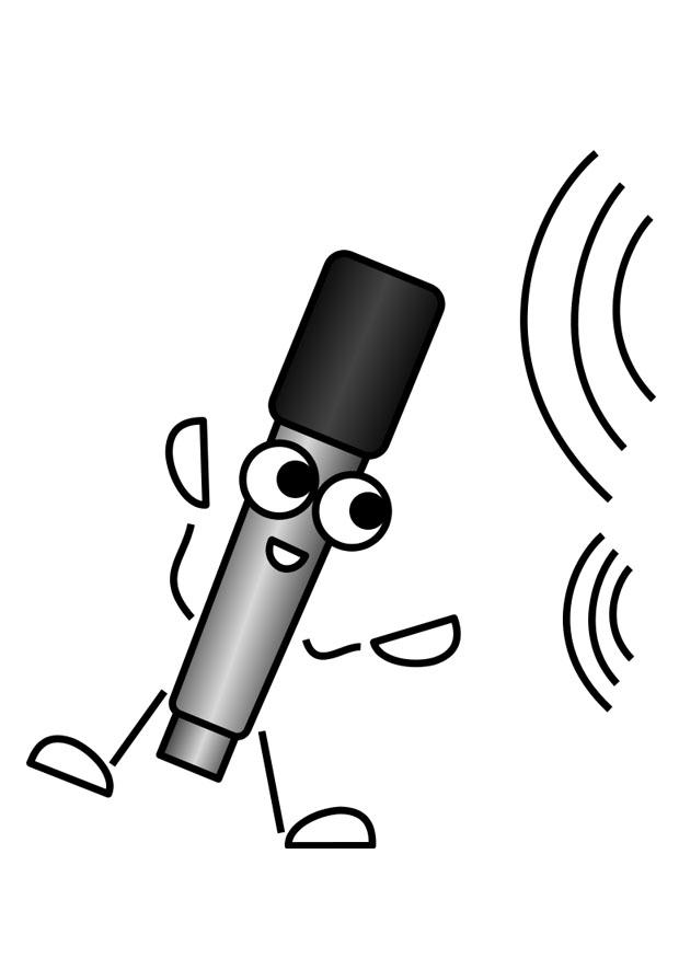 microfone - ouvir Página para colorir microfone - ouvir