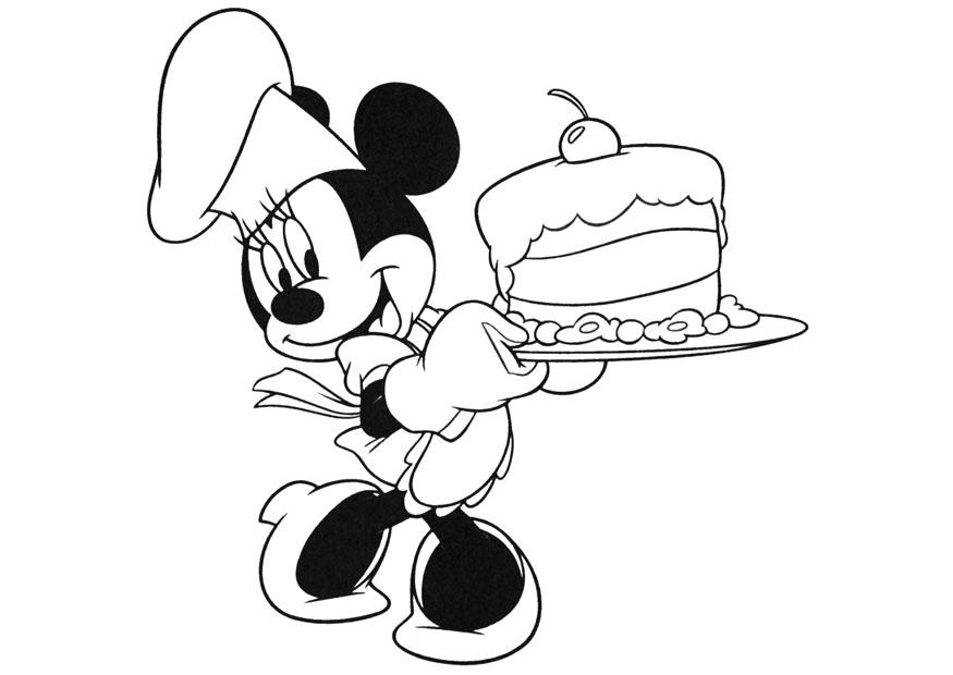 Página para colorir minnie mouse