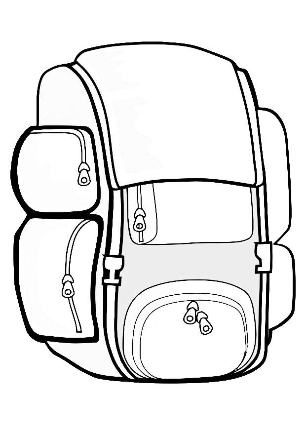 mochila Página para colorir mochila