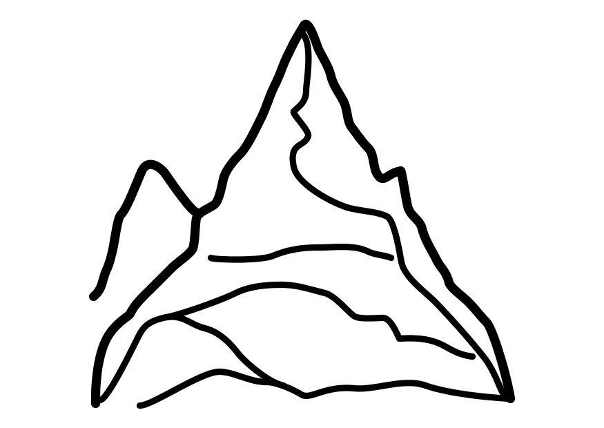 montanha Página para colorir montanha