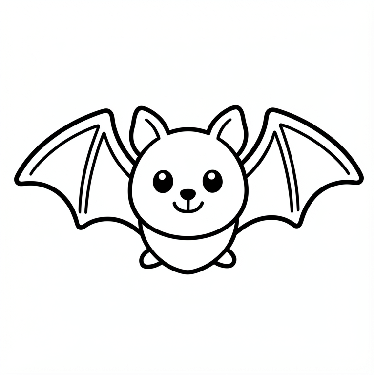 morcego fofo de halloween Página para colorir morcego fofo de halloween