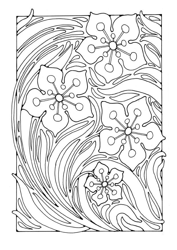 motivo floral Página para colorir motivo floral