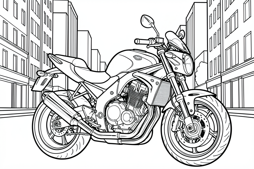 motocicleta Página para colorir motocicleta