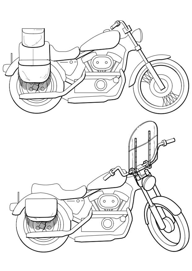 motocicletas Página para colorir motocicletas