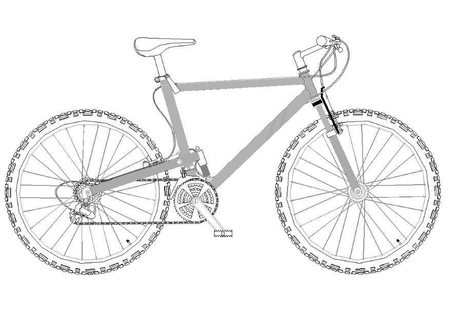 mountain bike Página para colorir mountain bike