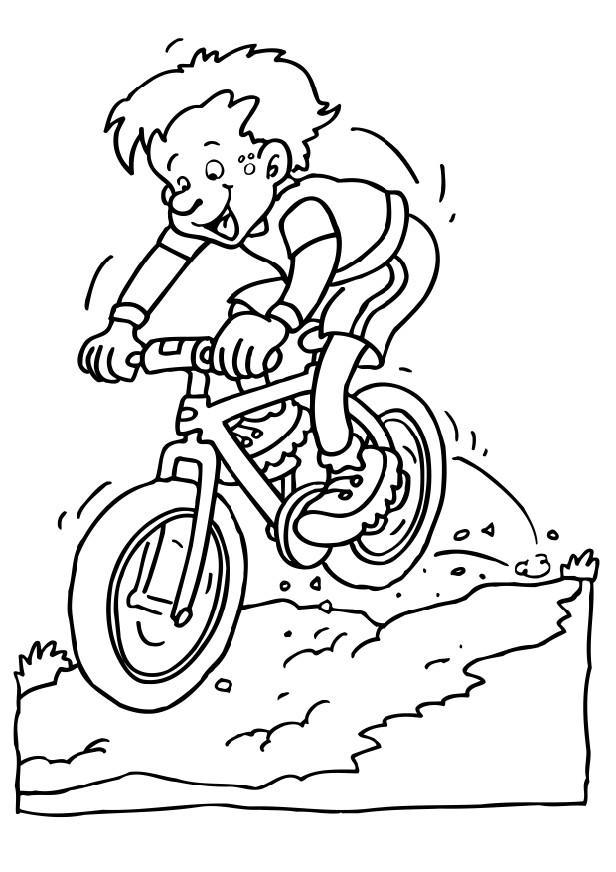mountain bike Página para colorir mountain bike