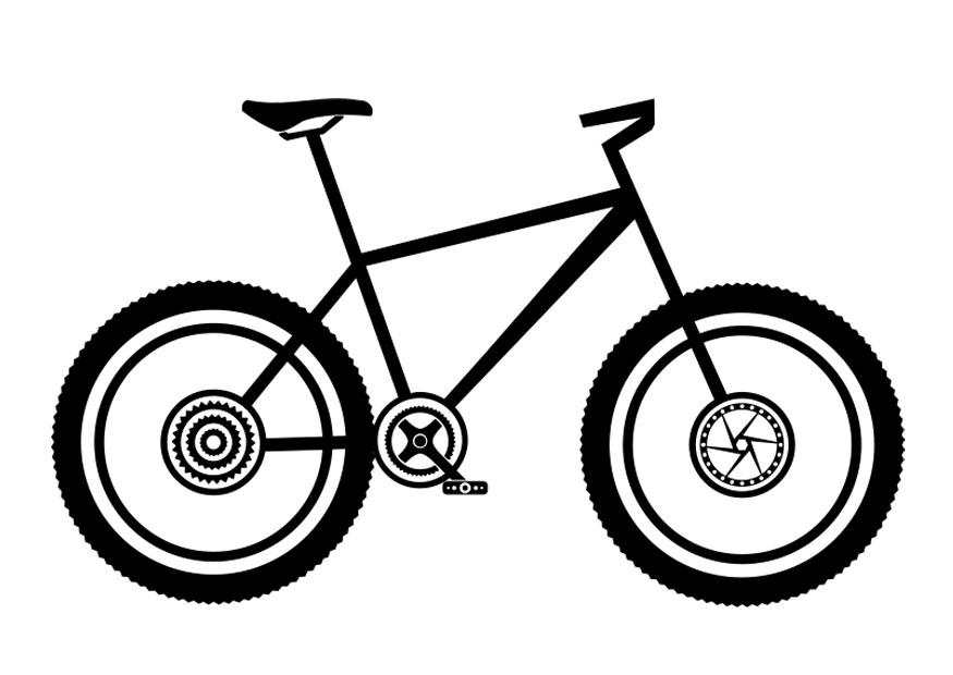mountainbike Página para colorir mountainbike