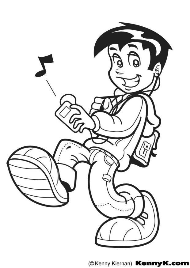 Página para colorir mp3