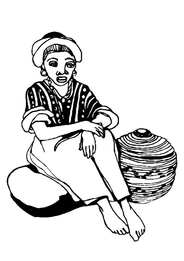 mulher Página para colorir mulher