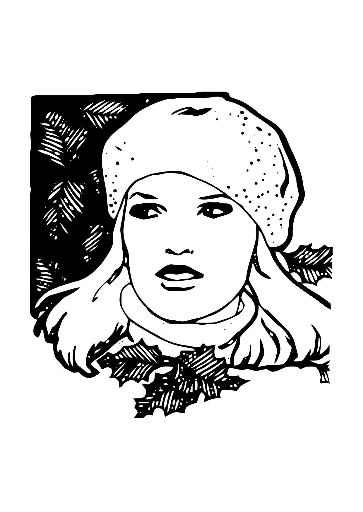 mulher Página para colorir mulher