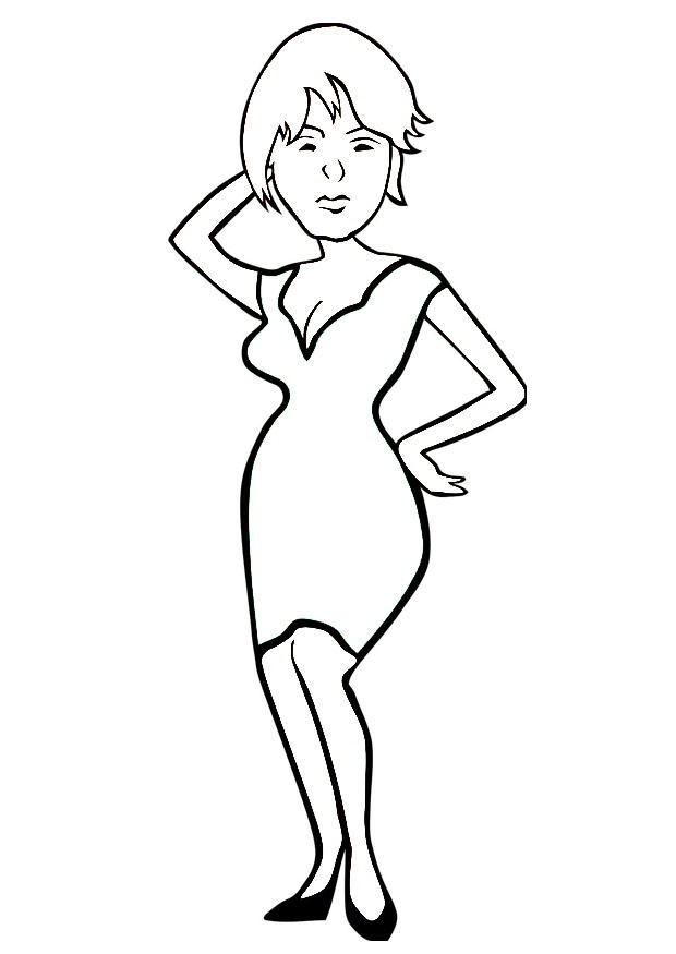 mulher Página para colorir mulher