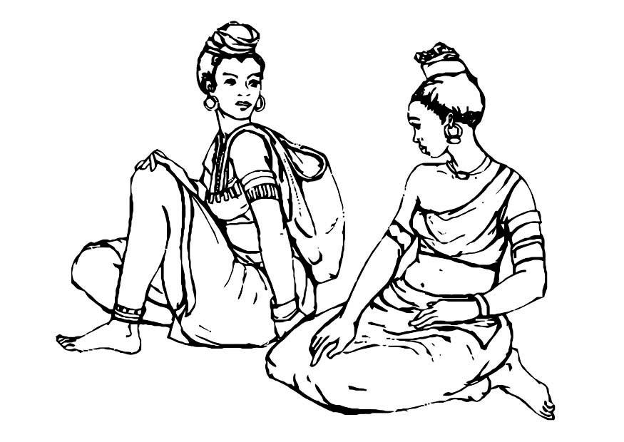 mulheres Página para colorir mulheres