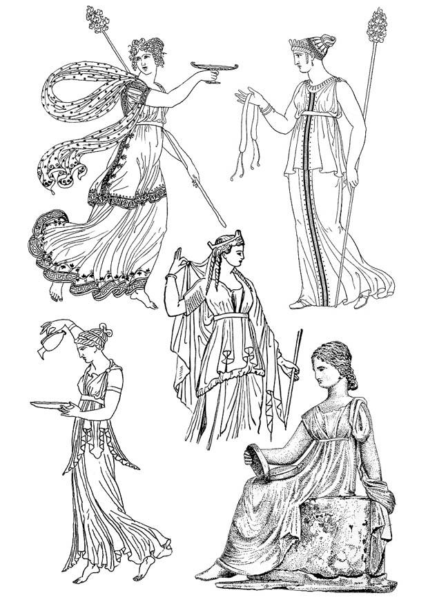mulheres gregas Página para colorir mulheres gregas