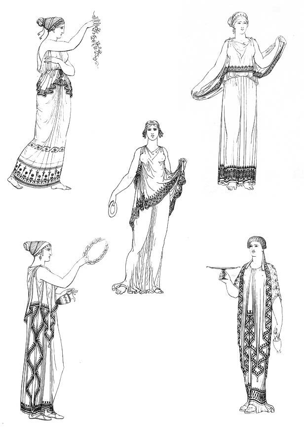mulheres gregas Página para colorir mulheres gregas