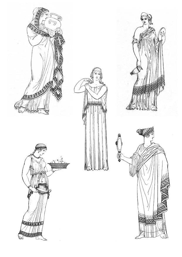 mulheres gregas Página para colorir mulheres gregas