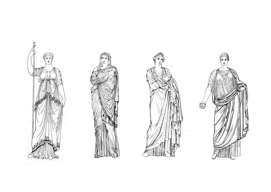 mulheres romanas Página para colorir mulheres romanas