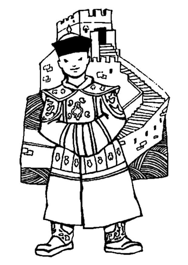 muralha da china Página para colorir muralha da china