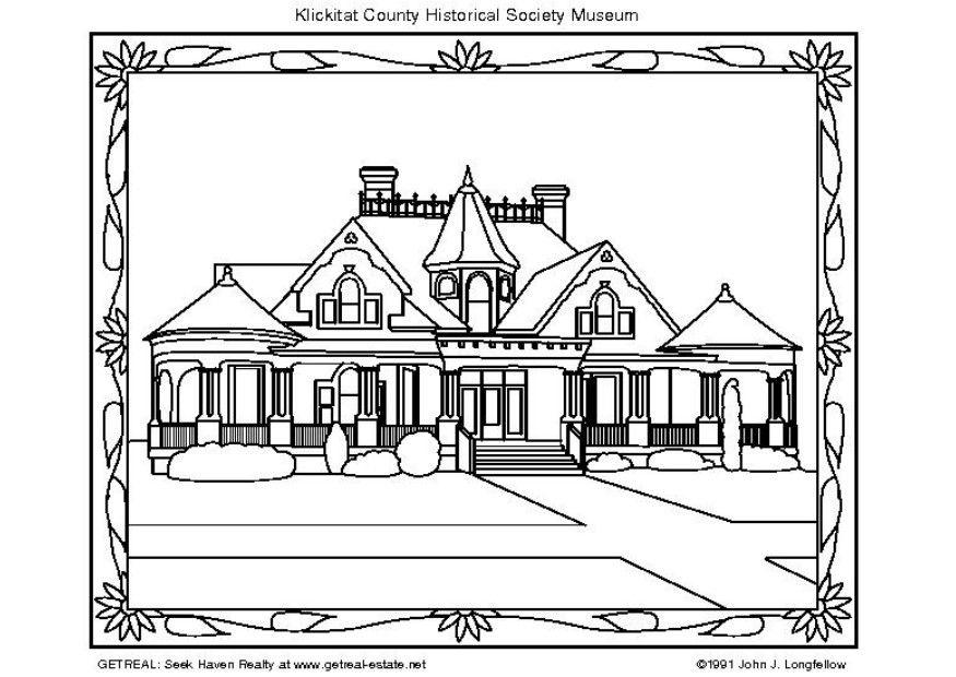 museu americano Página para colorir museu americano