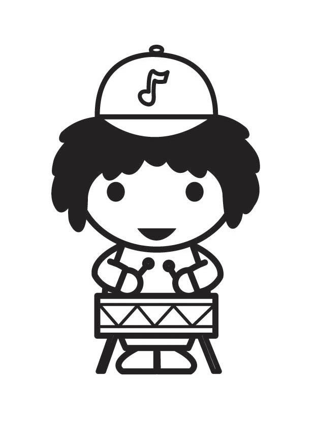 mAºsico - baterista Página para colorir mAºsico - baterista