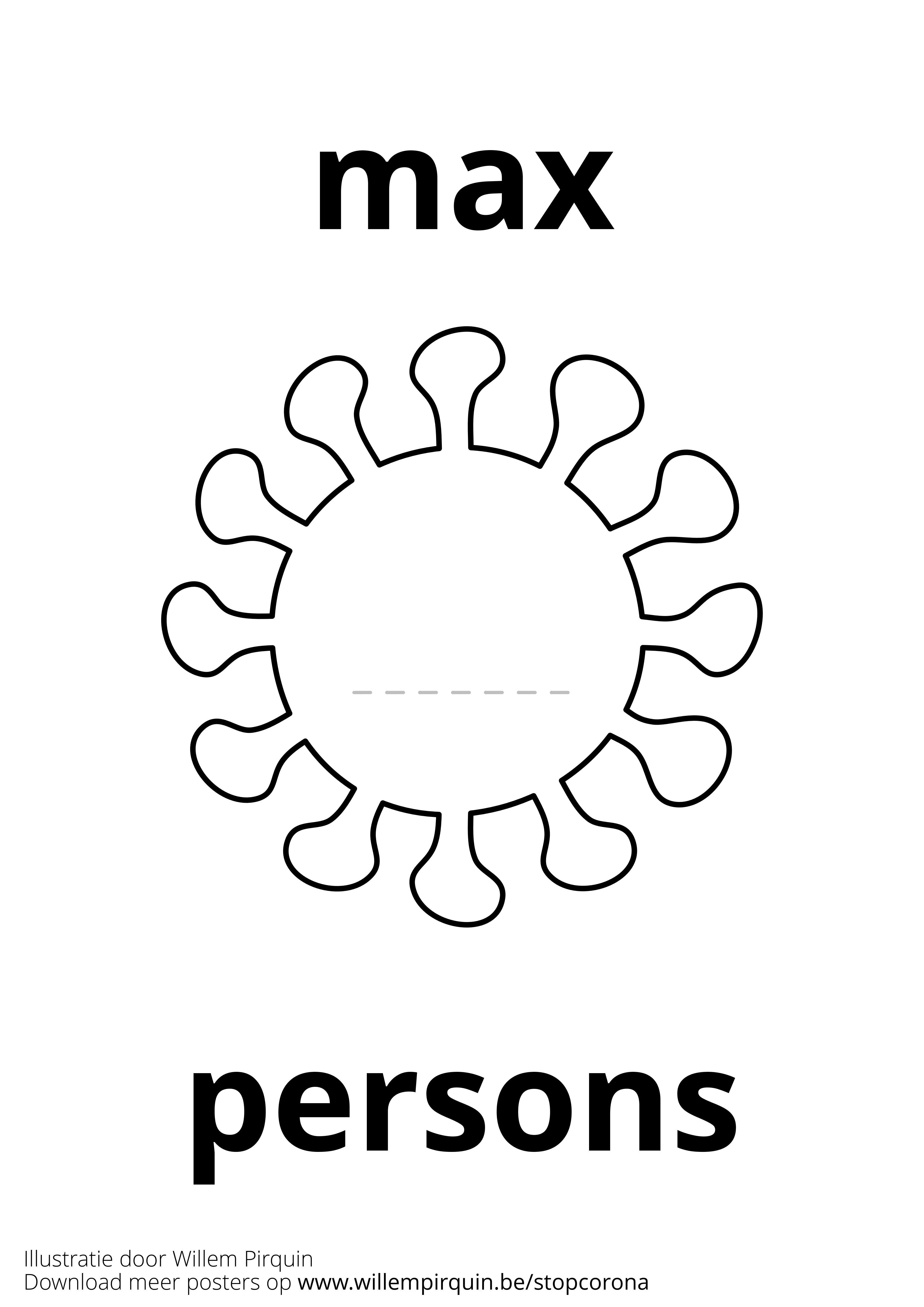 Página para colorir nAºmero mA¡ximo de pessoas